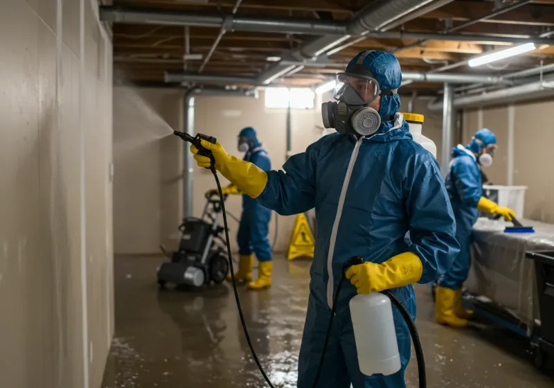 Basement Sanitization and Antimicrobial Treatment process in Flemington, PA